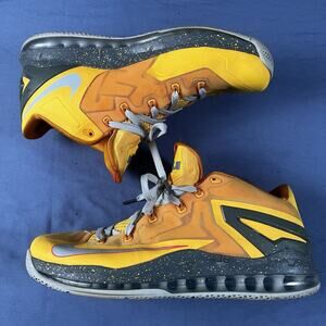 Nike LeBron 11 Low Floridian Men’s Size 13 Yellow Basketball Sneakers 642849-800